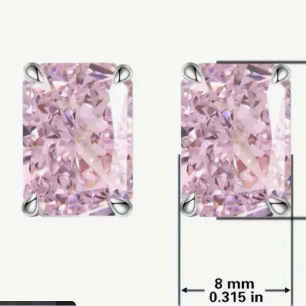 - Pink Ice 4 carat stud earrings. NWOT